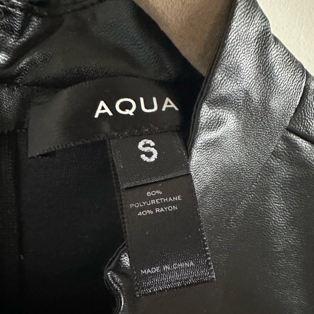 Black Faux Leather Sleeveless Top - Picture 4 of 4